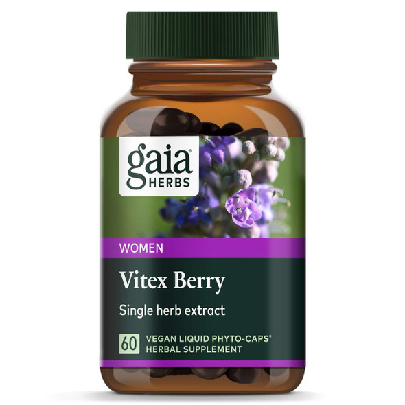 Gaia Herbs Vitex Berry, Chasteberry, Hormone Balance for Women, Vegan Liquid Capsules, 60 Count ( Pack Of 2 )