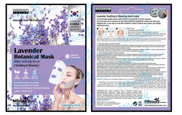 Mbeauty Botanical Sheet Mask Lavender | 1 Pc