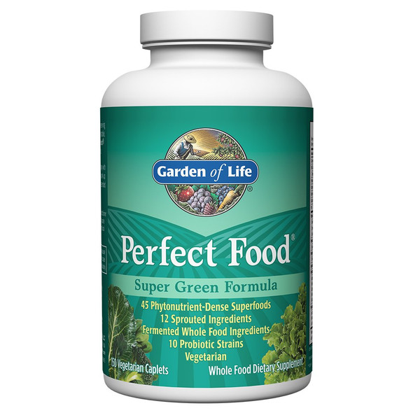 Garden of Life Whole Food Vegetable Supplement - Perfect Food Green Superfood Dietary Supplement, 150 Vegetarian Caplets
