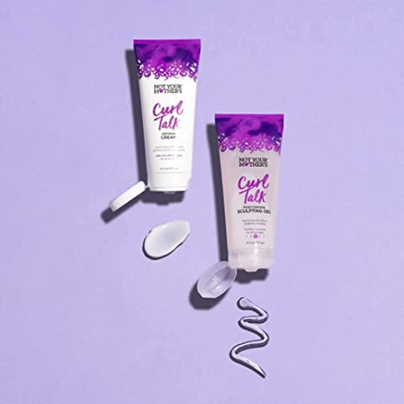 Not Your Mother's Curl Talk Frizz Control Sculpting Gel and Defining Cream (2-Pack) - Formulated with Rice Curl Complex - For All Curly Hair Types (6oz, 2-Pack)