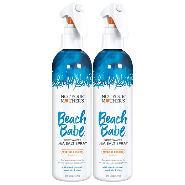 Not Your Mother's Beach Babe Soft Waves Sea Salt Spray (2-Pack) - 8 fl oz - Spray for Tousled Hair - Achieve Effortlessly Soft and Tousled Waves