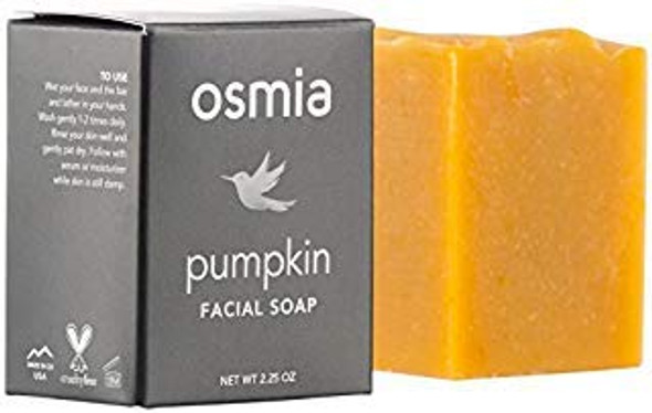Osmia - Natural Pumpkin Facial Soap Bar | Clean Beauty For Healthy Skin (2.25 oz | 64 g)