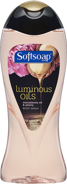 Softsoap Luminous Oil Body Wash, Macadamia and Peony - 15 fluid ounce