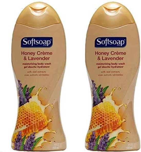 Softsoap Moisturizing Body Wash, Honey Creme and Lavender, 18 Ounce (Pack of 2)