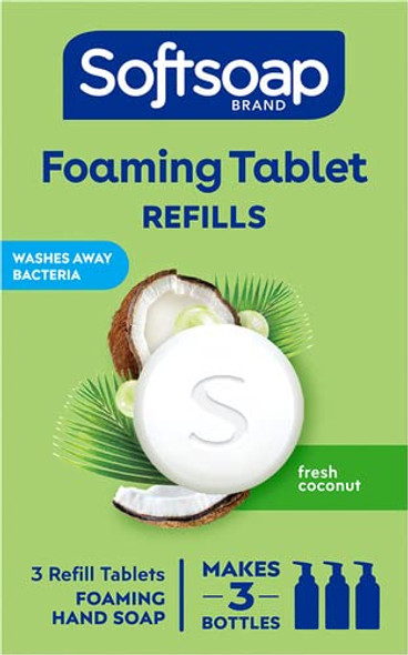 Softsoap Hand Soap Tablets Fresh Coconut, Refill Tablets (3 Count)