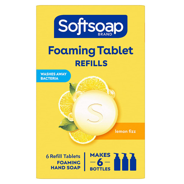 Softsoap Hand Soap Tablets, Foaming Hand Soap Refill Tablets, Lemon Fizz, 6 Tablets