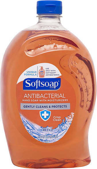 Softsoap Antibacterial Crisp Clean Hand Soap Refill, 56 Ounce