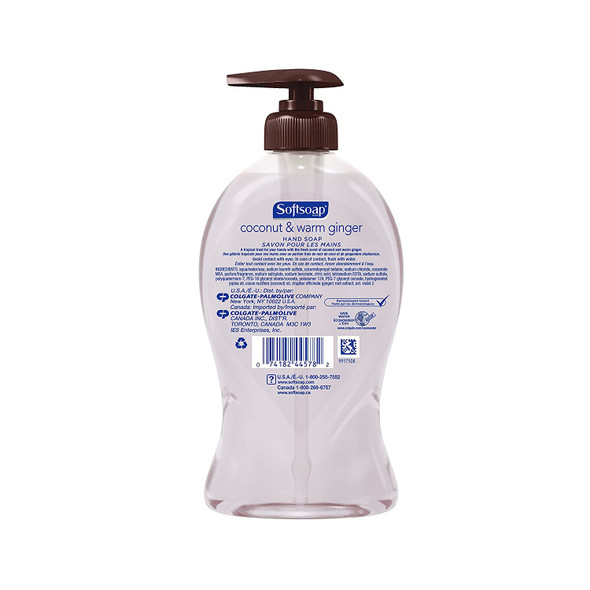 Softsoap Liquid Hand Soap Pump, white, Coconut and Warm Ginger, 11.25 Fl Oz