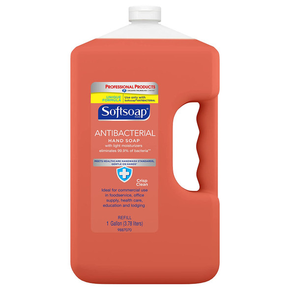 Softsoap Antibacterial Liquid Hand Soap Refill, Crisp Clean 1Gallon
