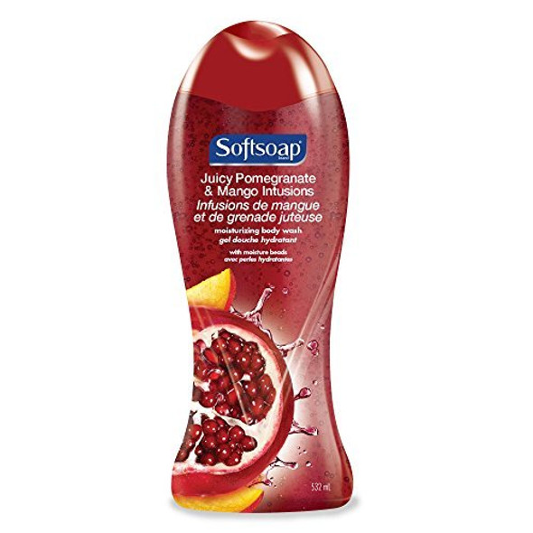 Softsoap Moisturizing Body Wash, Pomegranate & Mango, 18-Ounce Bottles (Pack of 3)