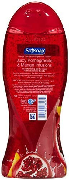 Softsoap Moisturizing Body Wash, Pomegranate & Mango, 18oz, 6pk