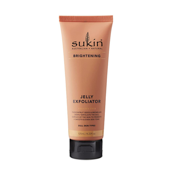 Sukin Brightening Jelly Exfoliator with Kakadu Plum & Jojoba, 4.23 Ounce