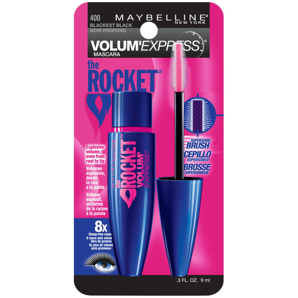 Maybelline New York Volum' Express The Rocket Washable Mascara, Blackest Black, 0.3 fl. oz.