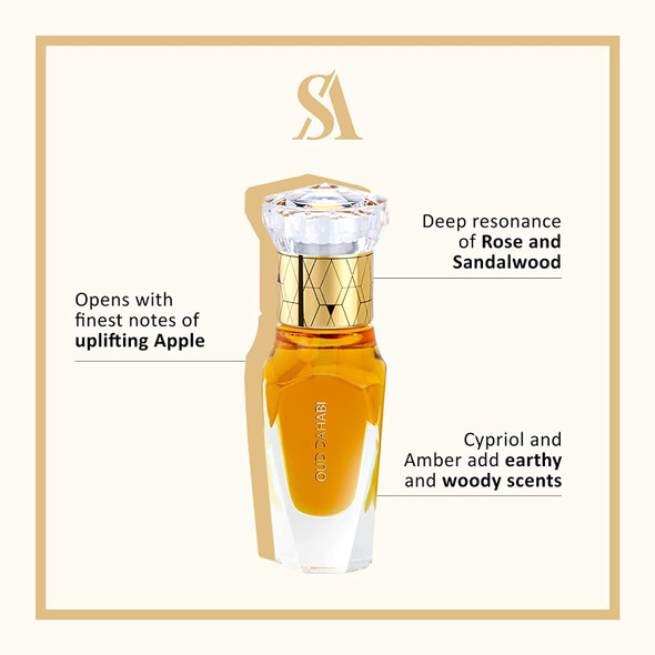 SWISS ARABIAN Oud Dhahabi For Unisex - Luxury Products From Dubai - Long Lasting Personal Perfume Oil - A Seductive, Exceptionally Made, Signature Fragrance - The Luxurious Scent Of Arabia - 0.4 Oz