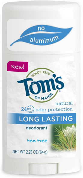 Tom's of Maine, Natural Long Lasting Aluminum Free Deodorant - Tea Tree, 2.25 Ounce