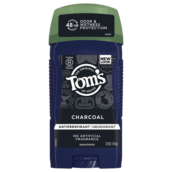 Tom's of Maine Natural Charcoal Antiperspirant Deodorant for Men, 2.8 oz. (Packaging May Vary)