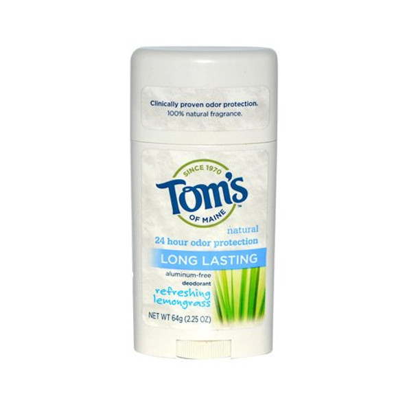 Wholesale Toms of Maine Natural Long-Lasting Deodorant Stick Lemongrass - 2.25 oz - Case of 6, [Bathroom, Deodorants]