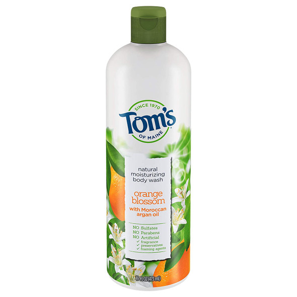 Tom's of Maine Body Wash, Body Wash for Women, Natural Body Wash, Orange Blossom, 16 Ounce, 1-Pack