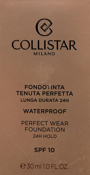 Collistar Perfect Wear Foundation Spf 10 01 Nude 30ml