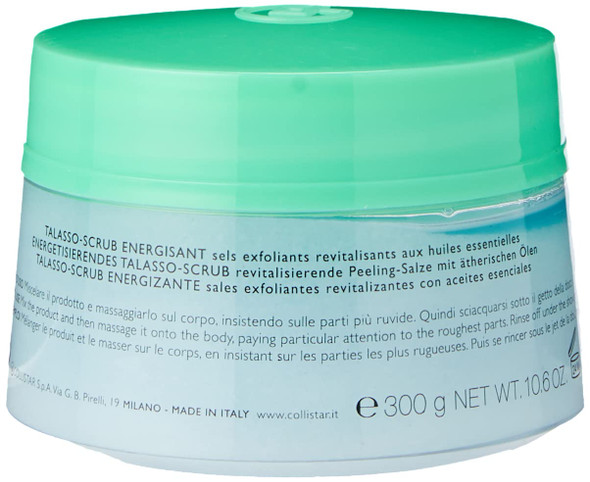 Collistar Thalasso Energizing scrub, body scrub with exfoliating sea salts and precious oils for an intense effect of energy and vitality, for all skin types, 300 g