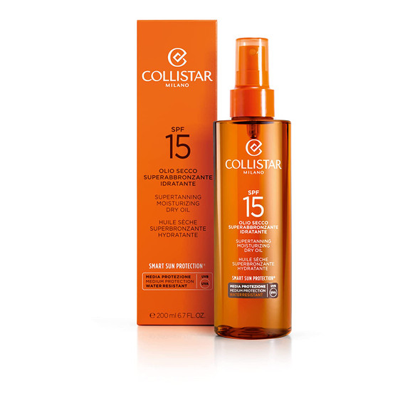 Collistar Speciale Abbronzatura Perfetta Olio Secco Superabbronzante Idratante 6.8oz (200ml) SPF15