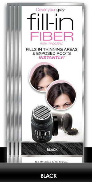 Cover Your Gray Pro Fill-In Fibers with Procapil - Black