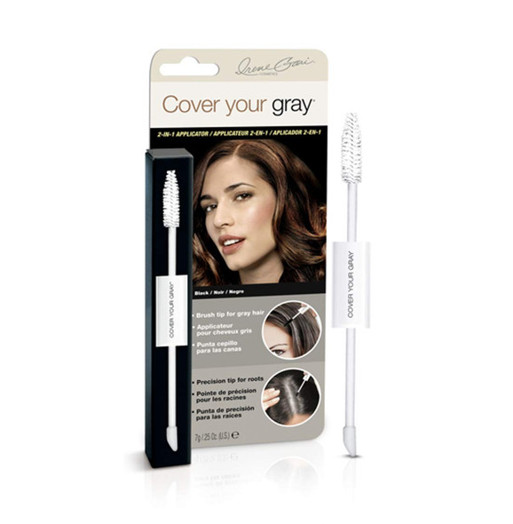 Cover Your Gray 2in1 Wand and Sponge Tip Applicator - Black (Pack of 2)