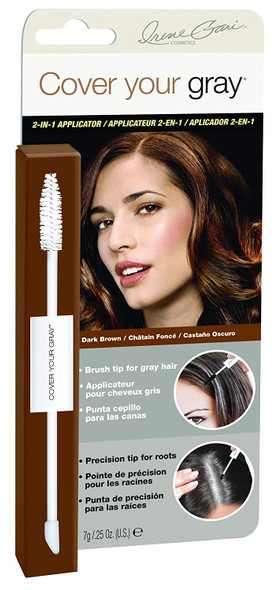 Cover Your Gray 2in1 Mascara Wand and Sponge Tip Applicator - Dark Brown