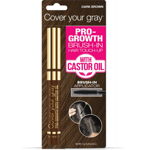 Cover Your Gray Pro-Growth Hair Touch-up with Castor Oil - Dark Brown