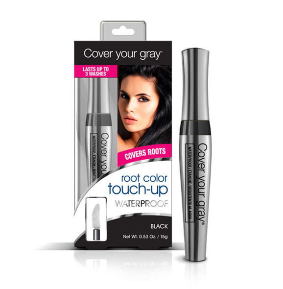 Cover Your Gray Waterproof Root Touch-Up - Black (Pack of 2)