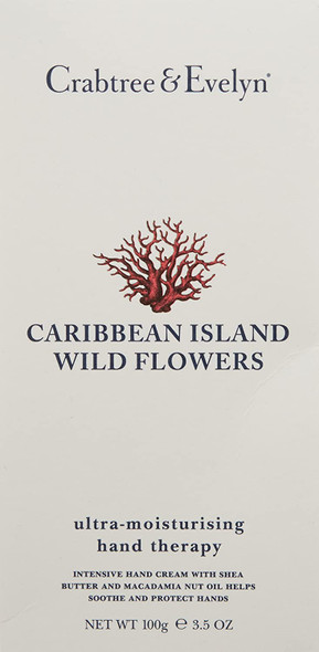 Crabtree & Evelyn Caribbean Island Wild Flowers Ultra-Moisturising Hand Cream Therapy, 3.5 oz
