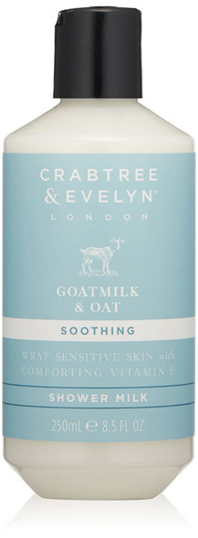 Crabtree & Evelyn Goatmilk and Oat Soothing Shower Milk, 8.5 Fl Oz