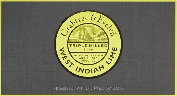 Crabtree & Evelyn Triple Milled Soap Set for Men, West Indian Lime