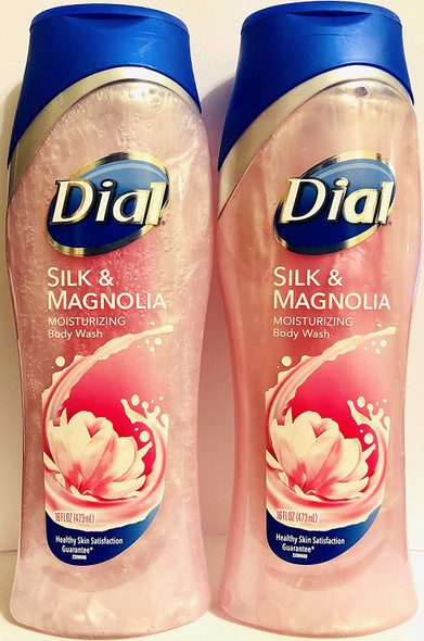 Dial Moisturizing Body Wash - Silk & Magnolia - Net Wt. 16 FL OZ (473 mL) Per Bottle - Pack of 2 Bottles