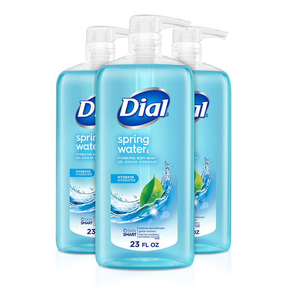 Dial Body Wash, Spring Water, 23 fl oz (Pack of 3)