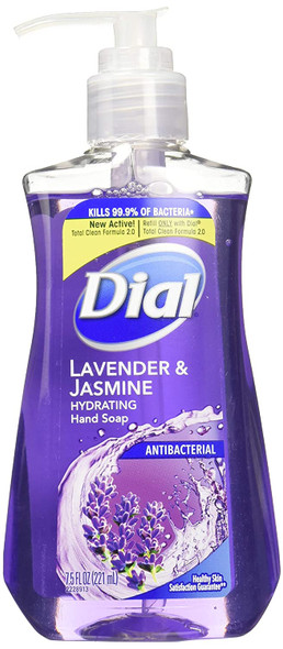 Dial Lavender & Twilight Jasmine Antibacterial Hand Soap With Moisturizer 7.5 Ounce (2 Pack)