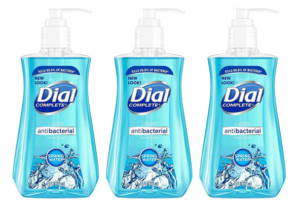 Dial Liquid Hand Soap, Spring Water, 7.5 Ounce, 3 Pack