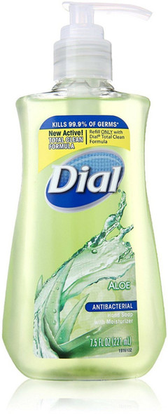 Dial Antibacterial Hand Soap, Moisturizing Aloe 7.5 oz (Pack of 7)