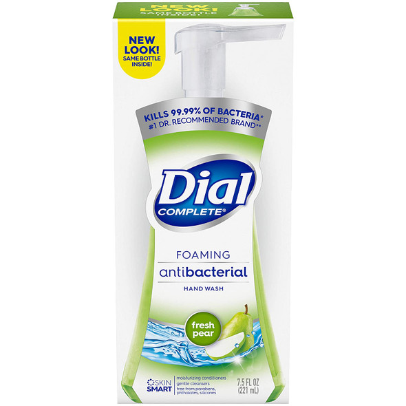 Dial Complete Antibacterial Foaming Hand Wash, Fresh Pear, 7.5 fl oz (Pack of 8)