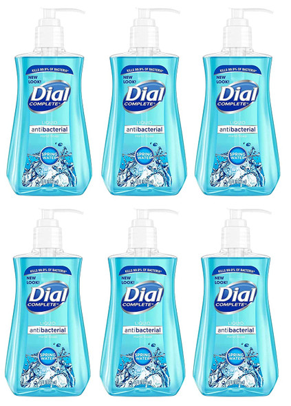 Antimicrobial Liquid Hand Soap, Spring Water, 7.5oz Bottle (pack of 6)