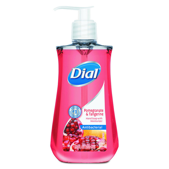 Dial 02795CT Antimicrobial Liquid Soap, 7 1/2 Oz Pump Bottle, Pomegranate & Tangerine (Case of 12)