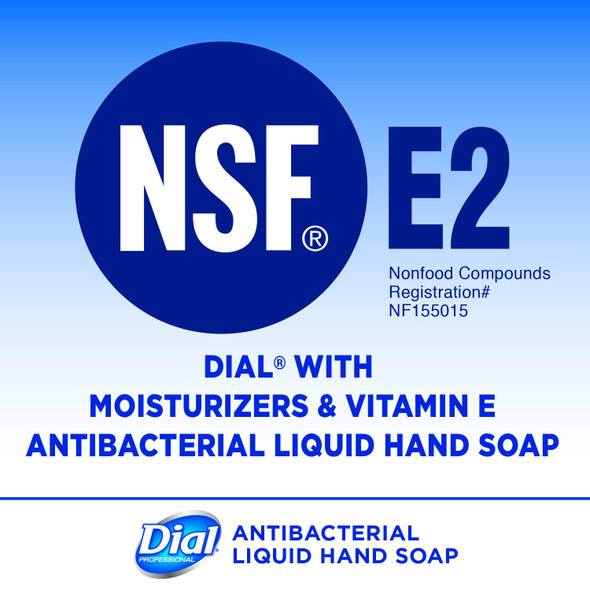 Dial Professional Moisturizers & Vitamin E Antibacterial Liquid Hand Soap, 7.5 OZ Pump Bottle (Pack of 12)