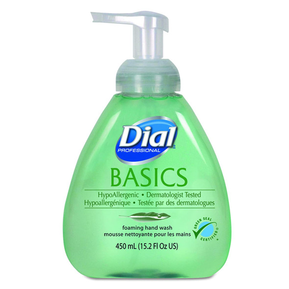 Dial - 1700098609 Professional Foaming Lotion Hand Soap with Aloe | Hypoallergenic | Dermatologist Tested | Mild & Gentle | Commercial & Home Use | Green Seal Certified | Honeysuckle | 15.2 oz Bottles | Case of 4