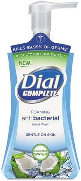 Dial Professional Antimicrobial Foaming Hand Soap, Coconut Waters, 7.5 oz Pump Bottle - Includes eight bottles.