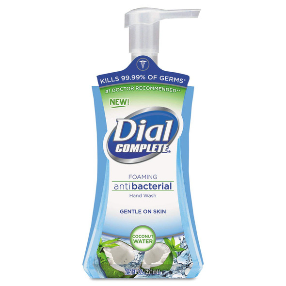 Dial 09316Ct Foaming Hand Soap Coconut Waters 7.5 Oz Pump Bottle 8/Carton