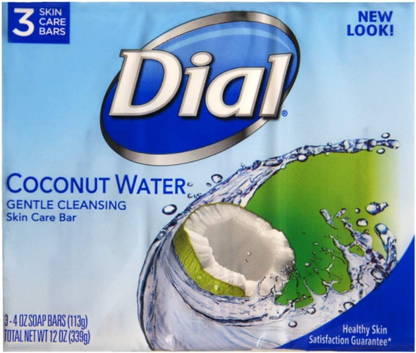 Dial Glycerin Soap Bars Coconut Water & Bamboo Leaf Extract, 4 oz bars, 3 ea (Pack of 4)