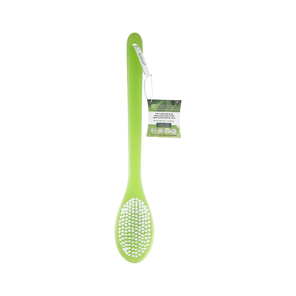 EcoTools Buff and Polish Exfoliating & Promotes Blood Circulation, Dual Sided Brush for Healthy Looking Skin for Bath or Shower for Men & Women, Green