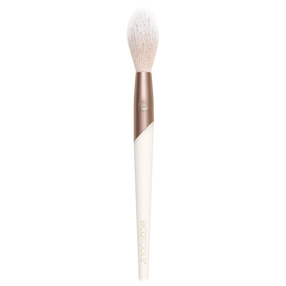 EcoTools Luxe Soft Highlighter Makeup Face Powder Makeup Brush, Luminous Glow, Premium Quality, Ultra Soft Bristles For Face Brush, Luxurious Professional Brush, Pink, 1 Count