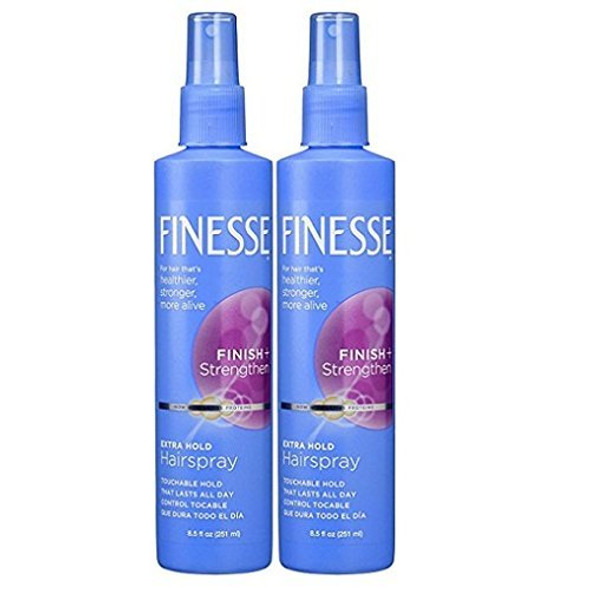 Finesse Finish + Strengthen Extra Hold Non-Aerosol Hair Spray, 8.5 oz, 2 pk