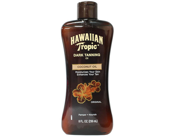 Dark Tanning Oil, 8 fl oz, (Pack of 2) Hawaiian Tropic